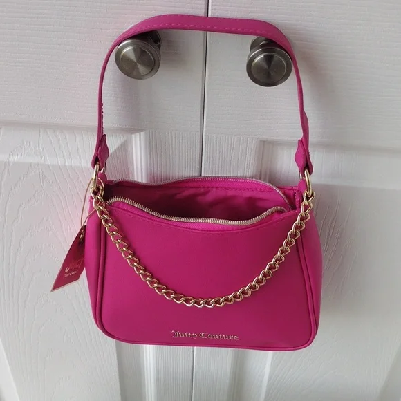 Juicy Couture Hot Pink Chain Shoulder Bag - Picture 13 of 16